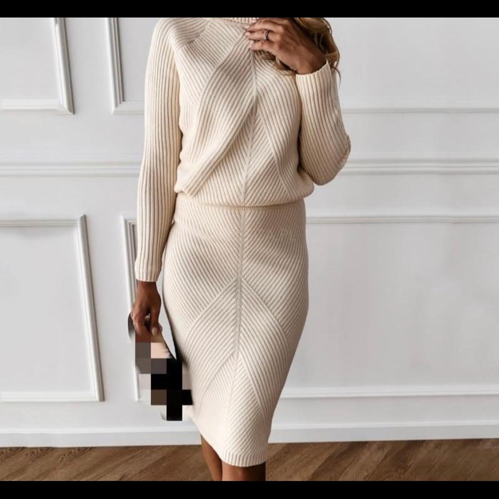 Knit Two Piece Sweater / Skirt Set